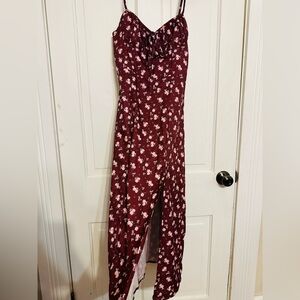 Fall Long Dress | Size: S | Color: Burgundy| never wore